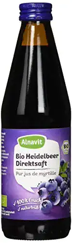 Heidelbeersaft Alnavit Bio Heidelbeer Muttersaft, vegan, 6er Pack