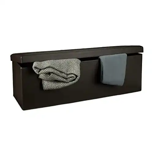 Sitztruhe Relaxdays Faltbare Sitzbank HxBxT 38 x 114 x 38 cm