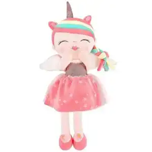 Stoffpuppe GAGAKU Einhorn Plüschpuppe für Mädchen, 43cm