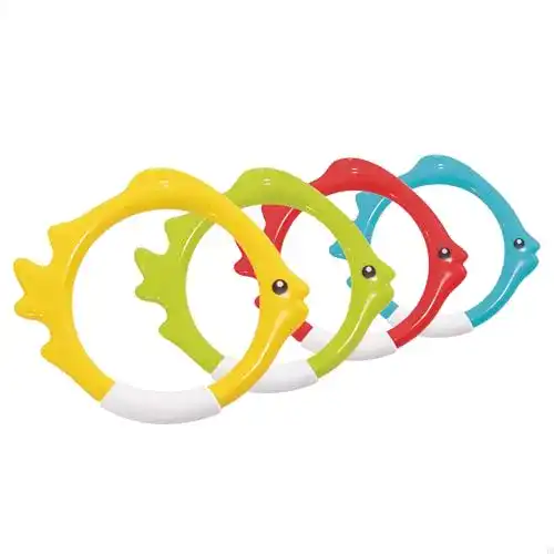 Tauchspielzeug Intex Tauchspiel Dive Rings, Mehrfarbig, 4-teilig