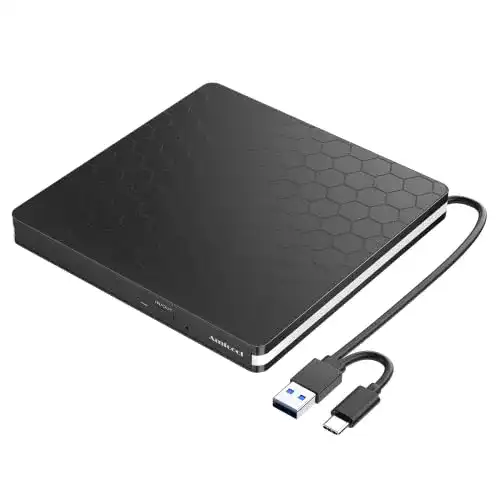 Externes DVD-Laufwerk Amicool External DVD Drive, USB 3.0