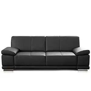 Cavadore-Sofa CAVADORE 3-Sitzer Sofa Corianne / Echtledercouch