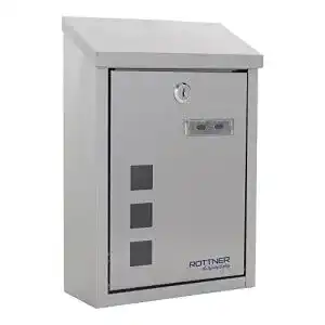 Edelstahl-Briefkasten Rottner T06047 Casa INOX Design