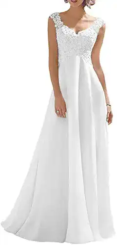 Brautkleid SongsurpriseMall Hochzeitskleider Chiffon Perlen