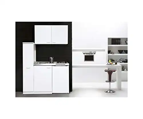 Miniküche respekta MK130WOSC 130 x 60 cm weiß