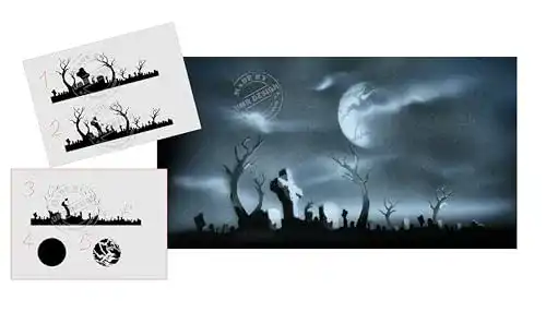 Airbrush-Schablonen UMR-Design AS-009 M Airbrush-Schablone