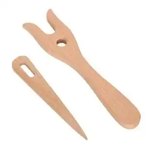 Strickgabel Atyhao, Holz und Big Eye Nadel Set