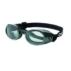 Hundebrille Doggles (ILS klein schwarz) blau Linse