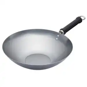 Wok Carbonstahl WORLD OF FLAVORS KitchenCraft 30 cm
