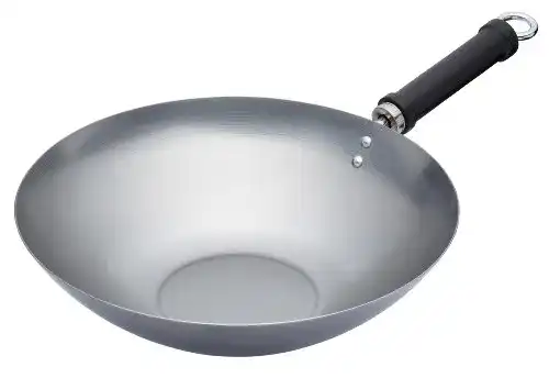 Wok Carbonstahl WORLD OF FLAVORS KitchenCraft 30 cm