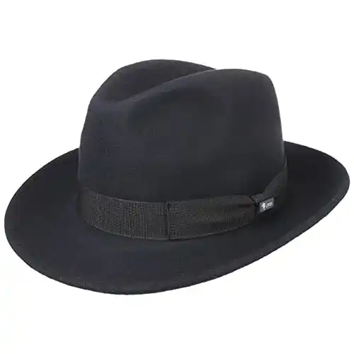 Fedora Lipodo Basic Bogart Filzhut Bogarthut aus 100% Wollfilz