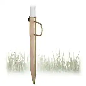 Sonnenschirmhalter für den Strand Relaxdays Rasendorn, bronze
