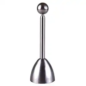 Eierköpfer Voyage und Eieröffner, Edelstahl, Silber