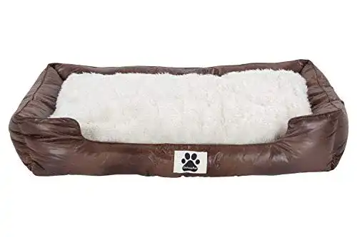 Hundebett-Kunstleder CLAMARO ‘DeluxePet’ Hundebett braun
