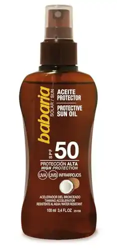 Babaria-Sonnencreme Babaria Aceite Protector Solar Coco F-50