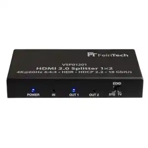 HDMI-Splitter 1 in 2 out FeinTech VSP01201 HDMI 2.0 Splitter