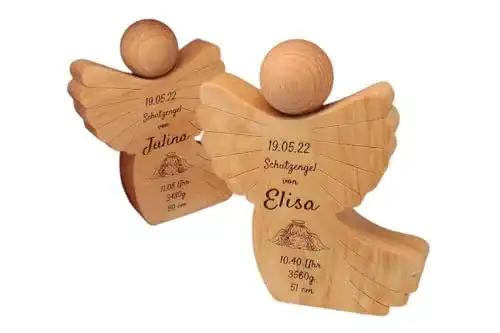 Engel aus Holz Generisch Schutzengel Engel zur Geburt o. Taufe