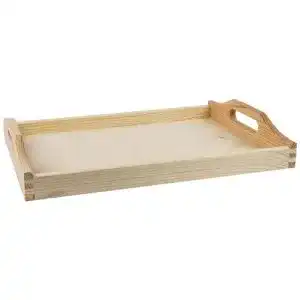 Holztablett Ideen mit Herz unbehandelt 30 cm x 20 cm x 5 cm