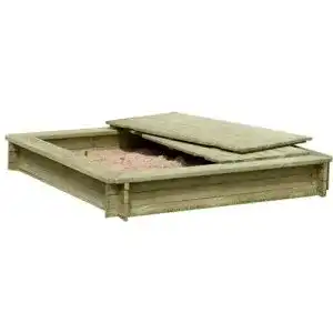 Sandkasten (Holz) Gartenpirat Sandkasten 180 x 180 cm aus Holz