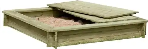 Sandkasten (Holz) Gartenpirat Sandkasten 180 x 180 cm aus Holz
