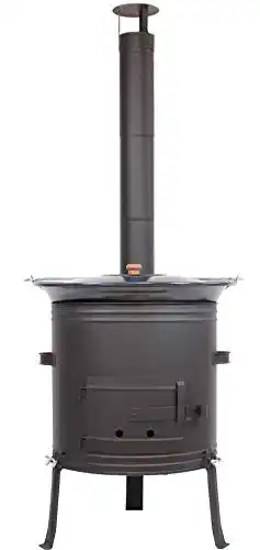 Gulaschkanone GRILLPLANET Gulaschkessel 42 cm mit 22 Liter, Set