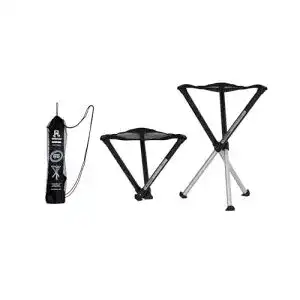 Dreibeinhocker Walkstool – Modell Comfort – Schwarz und Silber