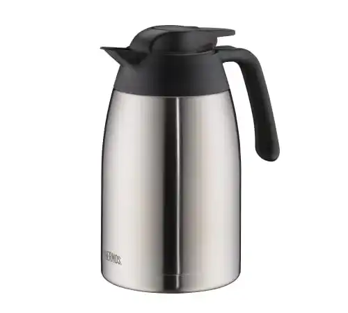 Thermoskanne 1,5 Liter Thermos Isolierkanne THV, Edelstahl 1,5L