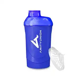 Shaker AMITYUNION Eiweiß 800 ml mit Sieb – Deluxe Fitness Becher