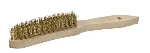 Drahtbürste kwb Messing mit Holzgriff, gewellter Messingdraht