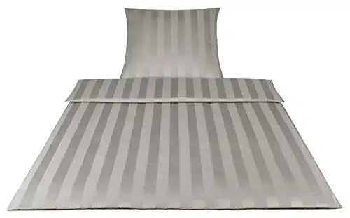 Mako-Satin-Bettwäsche elegante Noblesse 2245, Silber