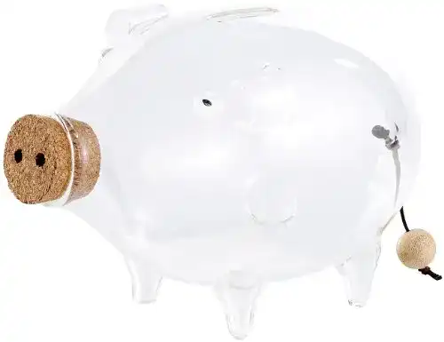 Sparschwein Carlo Milano Spardosen: Deko XL aus Glas, 21 cm
