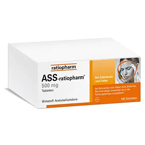 Kopfschmerztabletten Ratiopharm ASS- 500 mg Tabletten, 100 St.