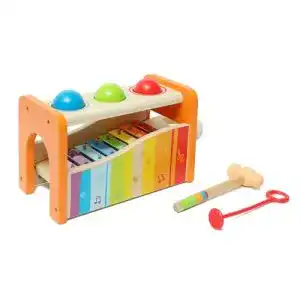 Xylophon Hape E0305 – und Hammerspiel, Klopfbank, aus Holz