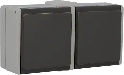 Aufputz-Steckdose Unitec 45245L Steckdose 2-fach Aufputz lose