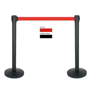Absperrpfosten heyChef, 2er-Set, 450cm Gurtband rot extra-lang