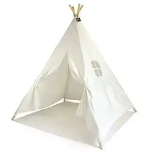 Tipizelt Kinder Hej Lønne Kinder Tipi, weißes Zelt, inkl. Beutel