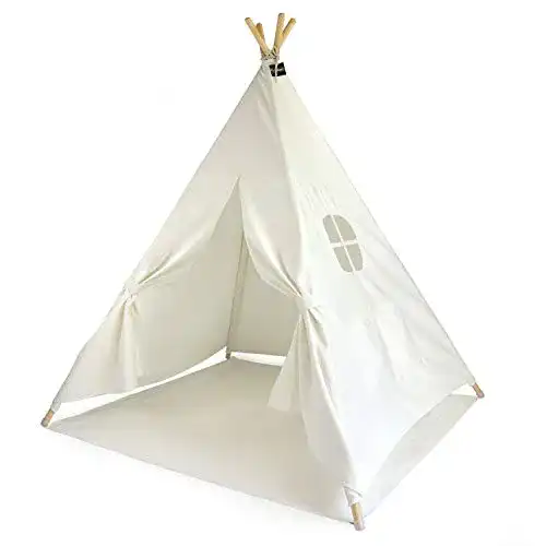 Tipizelt Kinder Hej Lønne Kinder Tipi, weißes Zelt, inkl. Beutel