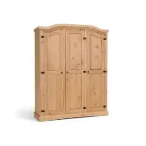 Bauernschrank dynamic24 3trg massiv Kiefer Mexico Kleiderschrank