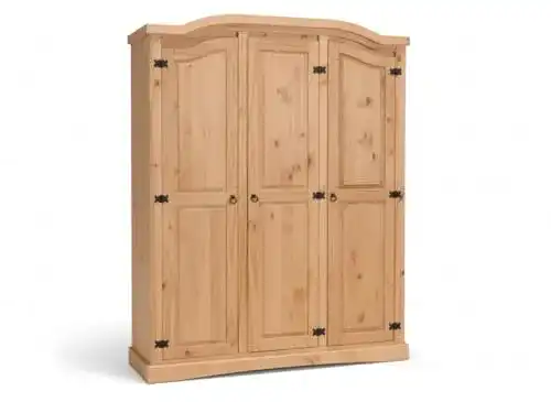 Bauernschrank dynamic24 3trg massiv Kiefer Mexico Kleiderschrank