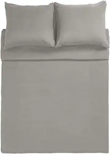 Bettwäsche mit Übergröße Amazon Basics Mikrofaser, Set, Taupe