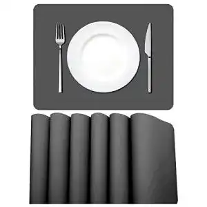 Tischsets MORROLS Abwaschbar, Platzset Leder 6er Set