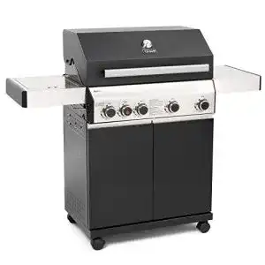 Gasgrill 4 Brenner TAINO BLACK 4+1 mit Seitenbrenner