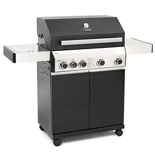 Gasgrill 4 Brenner TAINO BLACK 4+1 mit Seitenbrenner