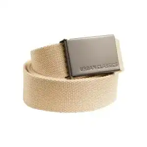 Gürtel Herren Urban Classics Gürtel Canvas Belt Unisex, beige
