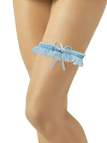 Strumpfband BrautChic ® Schmales ELEGANTES blaues