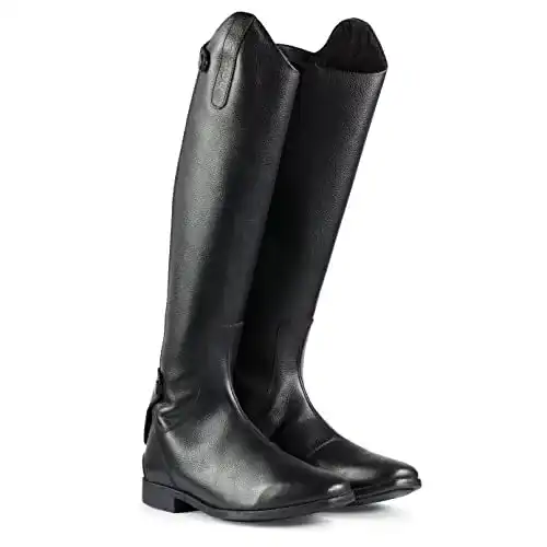 Lederreitstiefel HORZE Elisa Hoher Echtleder Reitstiefel, Weit