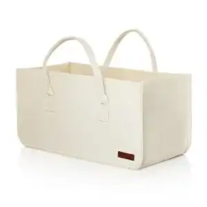 Holzkorb Lumaland Kaminholztasche aus Filz Holztasche Filztasche