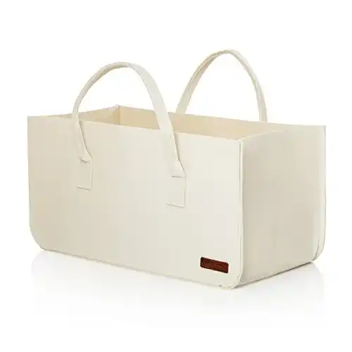 Holzkorb Lumaland Kaminholztasche aus Filz Holztasche Filztasche