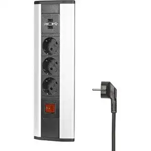 Ecksteckdose Elbe Inno mit 2xUSB Küche, Eckmontage, nleiste