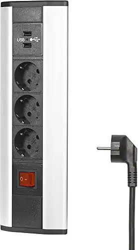 Ecksteckdose Elbe Inno mit 2xUSB Küche, Eckmontage, nleiste